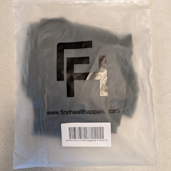 First Health Apparel Performance Pocket Leggings, Forest, Size 10 - Picture 8 of 8